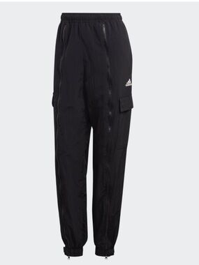 adidas Black Cargo Jogger Pants with Logo